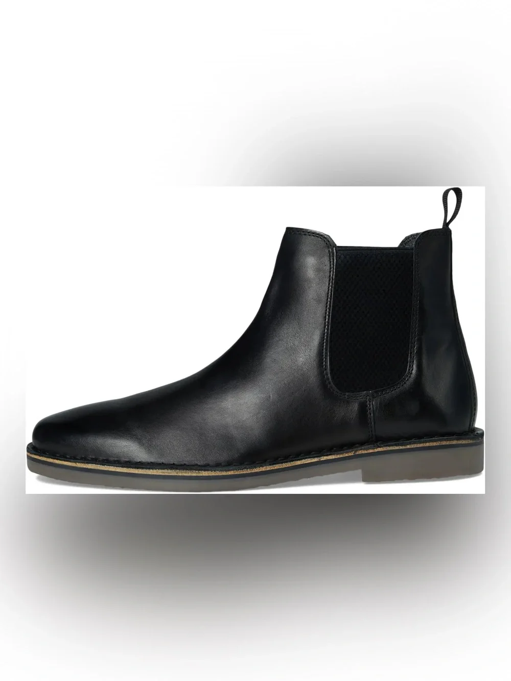 Men’s Steve Madden Black Leather Hatford Boots in Black